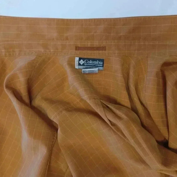 Columbia Ling Sleeve Dress Shirt Copper & Gold Size XXL - Picture 8 of 9